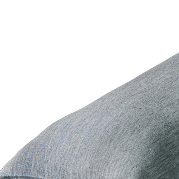 Homeroots Set Of Two Slate Gray Linen Pillowcases Iron Linen 520694