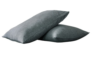 Homeroots Set Of Two Slate Gray Linen Pillowcases Iron Linen 520694