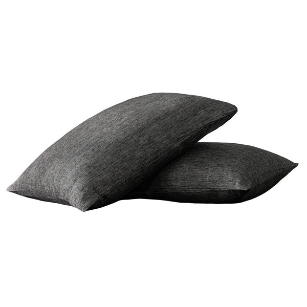 Homeroots Set Of Two Onyx Linen Pillowcases Onyx Linen 520695