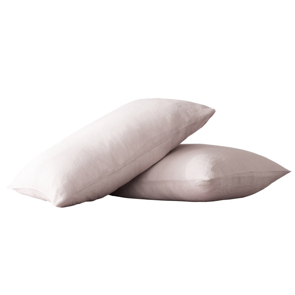 Homeroots Set Of Two Champagne Pink Linen Pillowcases Pink Linen 520696