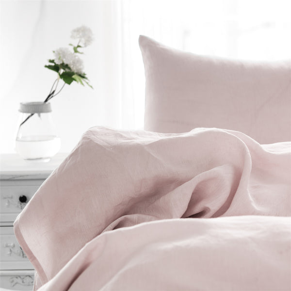 Homeroots Set Of Two Champagne Pink Linen Pillowcases Pink Linen 520696