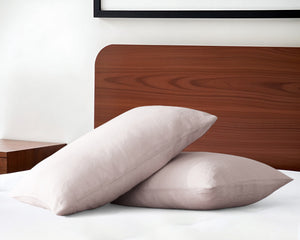 Homeroots Set Of Two Champagne Pink Linen Pillowcases Pink Linen 520696