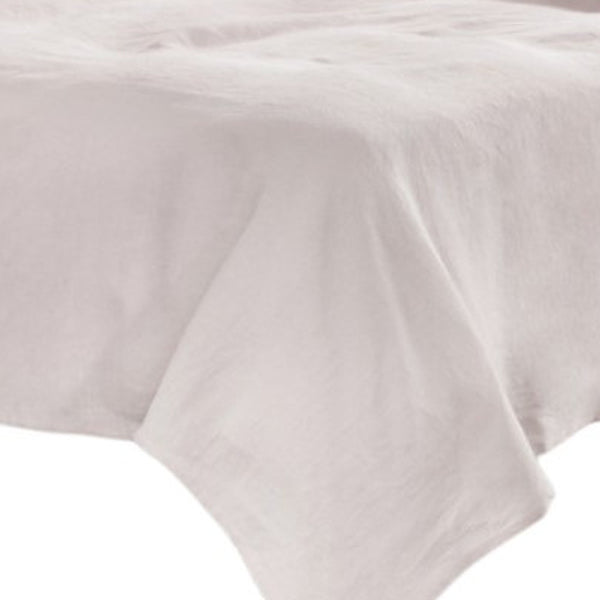 Homeroots Four Piece Champagne Pink Linen Sheet Set Pink Linen 520698