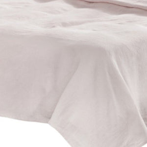 Homeroots Four Piece Champagne Pink Linen Sheet Set Pink Linen 520700