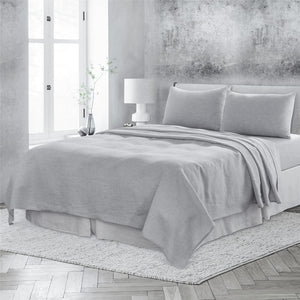 Homeroots Four Piece Cloud Linen Sheet Set Cloud Linen 520706