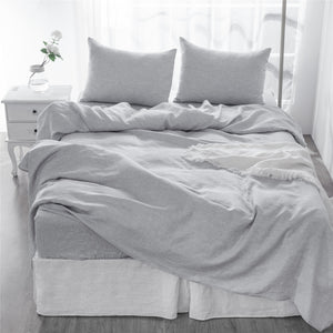 Homeroots Four Piece Cloud Linen Sheet Set Cloud Linen 520706