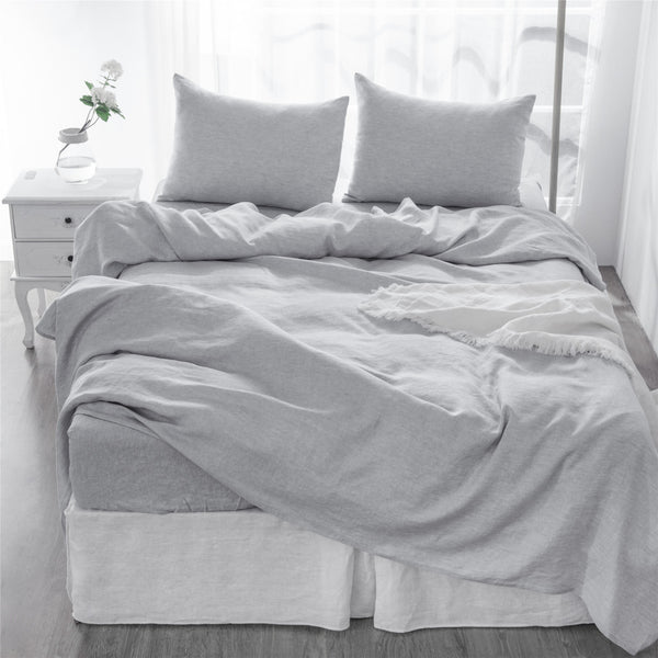 Homeroots Four Piece Cloud Linen Sheet Set Cloud Linen 520706