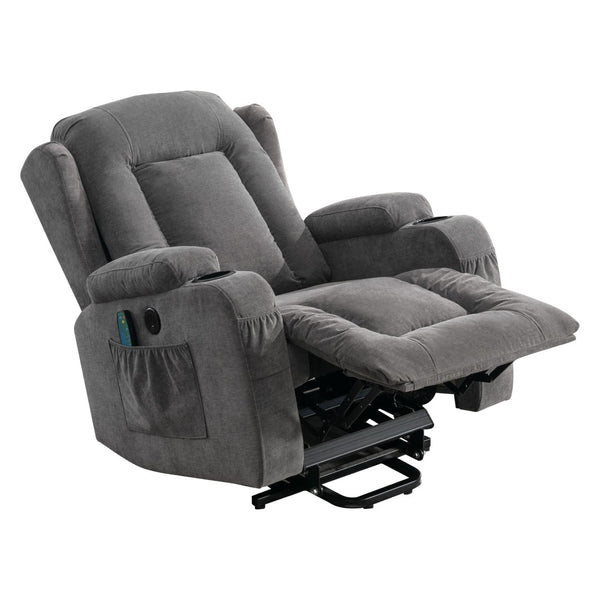 English Elm Power Lift Recliner with Heat Massage and Usb Port for Elderly Living Room Use W1521S00016