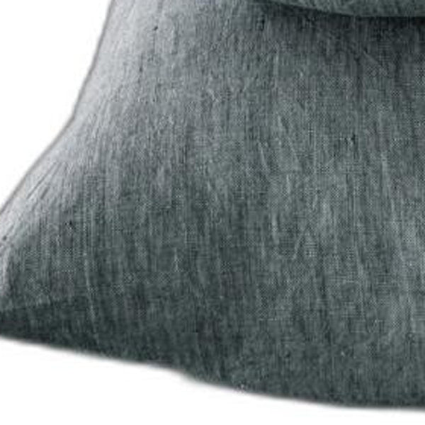 Homeroots Four Piece Slate Gray Linen Sheet Set Iron Linen 520713