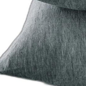 Homeroots Four Piece Slate Gray Linen Sheet Set Iron Linen 520714