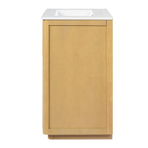 English Elm 24'' Vintage Bathroom Vanity with Ceramic Sink Soft Close Drawers Open Shelf N710P411251P