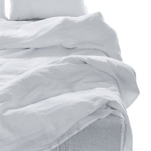 Homeroots Four Piece White Linen Queen Sheet Set White Linen 520730