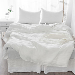 HomeRoots Four Piece Ivory Linen Sheet Set - Luxurious, Breathable Bedding for Ultimate Comfort & Style 520734