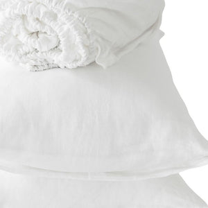 HomeRoots Four Piece Ivory Linen Sheet Set - Luxurious, Breathable Bedding for Ultimate Comfort & Style 520734