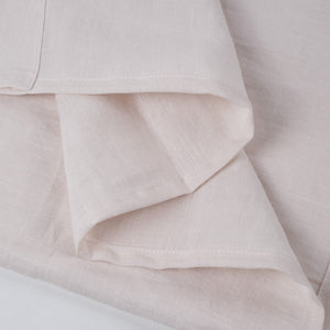 HomeRoots Light Linen Twin Flat Sheet - Luxuriously Soft, Breathable Comfort for a Relaxed, Stylish Bedroom Pink 520738