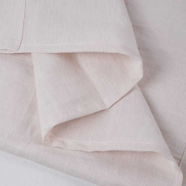 HomeRoots Light Linen Twin Flat Sheet - Luxuriously Soft, Breathable Comfort for a Relaxed, Stylish Bedroom Pink 520738