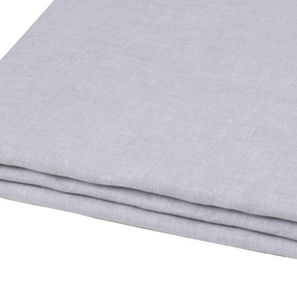 HomeRoots Light Linen Twin Flat Sheet - Luxuriously Soft, Breathable Comfort for a Relaxed, Stylish Bedroom Cloud 520741