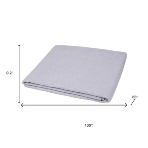 HomeRoots Light Linen Twin Flat Sheet - Luxuriously Soft, Breathable Comfort for a Relaxed, Stylish Bedroom Cloud 520741