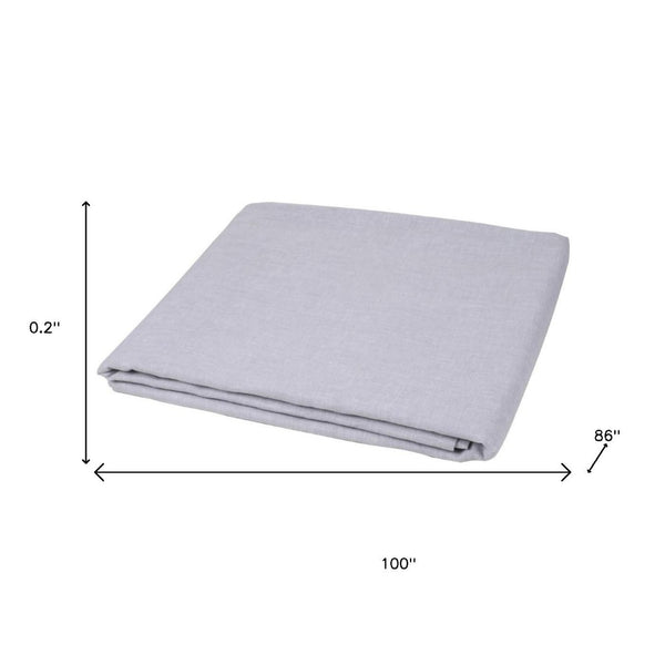 HomeRoots Light Linen Twin Flat Sheet - Luxuriously Soft, Breathable Comfort for a Relaxed, Stylish Bedroom Cloud 520741