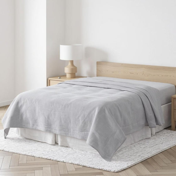HomeRoots Light Linen King Flat Sheet - Premium Breathable Fabric for Ultimate Comfort and Everyday Luxury Cloud 520743