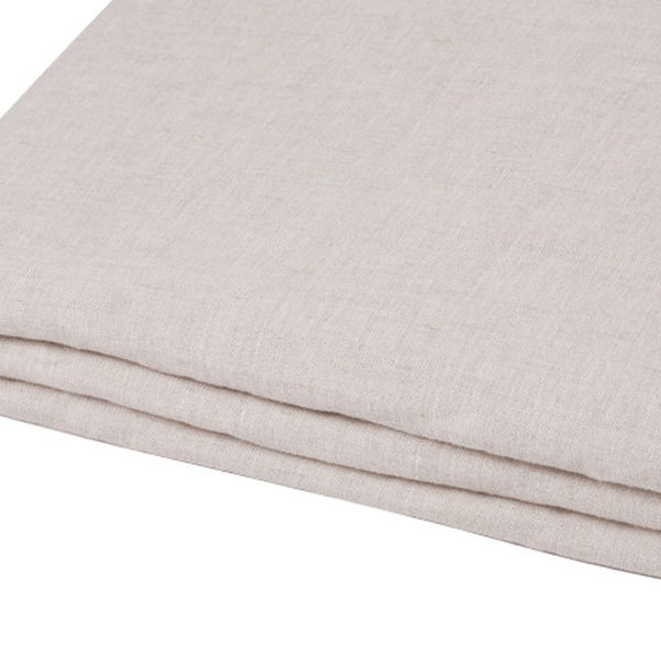 HomeRoots Light Linen Twin Flat Sheet - Luxuriously Soft, Breathable Comfort for a Relaxed, Stylish Bedroom Greige 520744