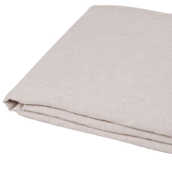 HomeRoots Light Linen Twin Flat Sheet - Luxuriously Soft, Breathable Comfort for a Relaxed, Stylish Bedroom Greige 520744