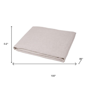 HomeRoots Light Linen Twin Flat Sheet - Luxuriously Soft, Breathable Comfort for a Relaxed, Stylish Bedroom Greige 520744