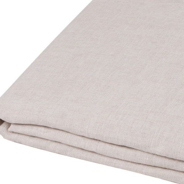 HomeRoots Light Linen Full Double Flat Sheet - Luxuriously Soft, Breathable Comfort for a Stylish Sleep Experience Greige 520745