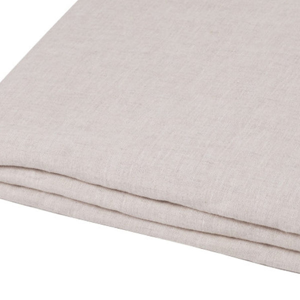 HomeRoots Light Linen King Flat Sheet - Premium Breathable Fabric for Ultimate Comfort and Everyday Luxury Greige 520746