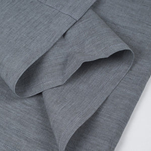 HomeRoots Slate Gray Linen Twin Flat Sheet - Soft, Breathable, and Moisture-Wicking for Ultimate Comfort 520747