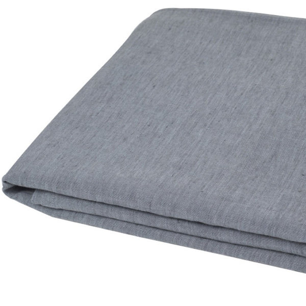 HomeRoots Slate Gray Linen Twin Flat Sheet - Soft, Breathable, and Moisture-Wicking for Ultimate Comfort 520747