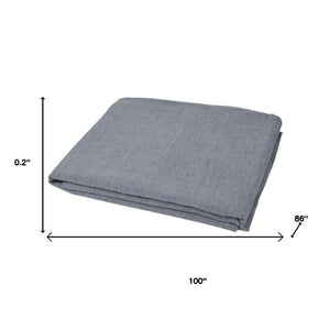 HomeRoots Slate Gray Linen Twin Flat Sheet - Soft, Breathable, and Moisture-Wicking for Ultimate Comfort 520747