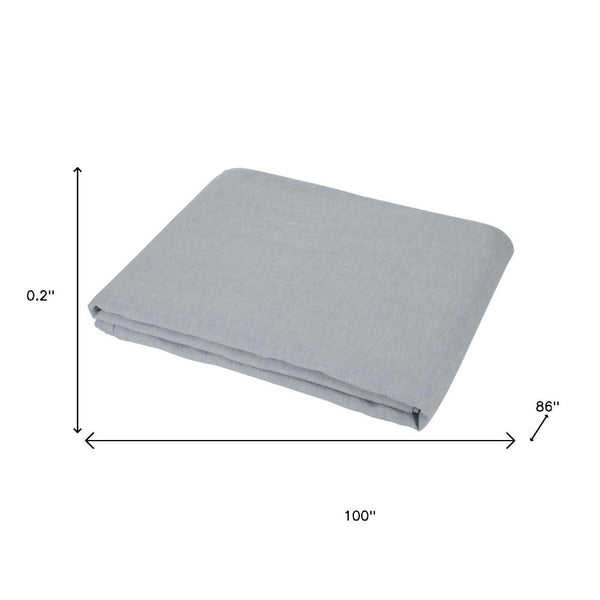 HomeRoots Light Linen Twin Flat Sheet - Luxuriously Soft, Breathable Comfort for a Relaxed, Stylish Bedroom Sea Glass 520750