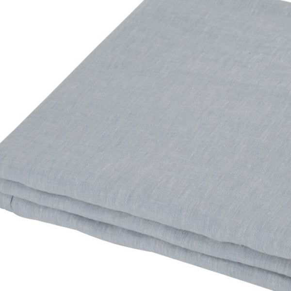 HomeRoots Light Linen Full Double Flat Sheet - Luxuriously Soft, Breathable Comfort for a Stylish Sleep Experience Sea Glass 520751