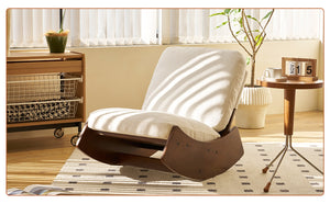 English Elm Comfortable Corduroy Glider Chairs Solid Wood Frame Retro Striped Set of 2 Nursery W2105S00013