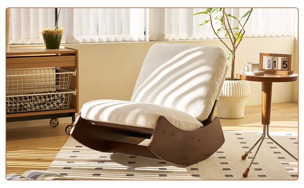 English Elm Comfortable Corduroy Glider Chairs Solid Wood Frame Retro Striped Set of 2 Nursery W2105S00013