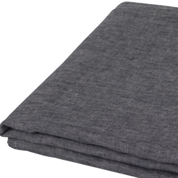 HomeRoots Onyx Twin Flat Sheet - Luxurious Breathable Linen, Soft Texture, Moisture-Wicking, Stylish Bedding Essentials 520753