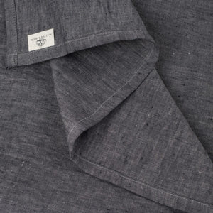 HomeRoots Light Linen Full Double Flat Sheet - Luxuriously Soft, Breathable Comfort for a Stylish Sleep Experience Onyx 520754