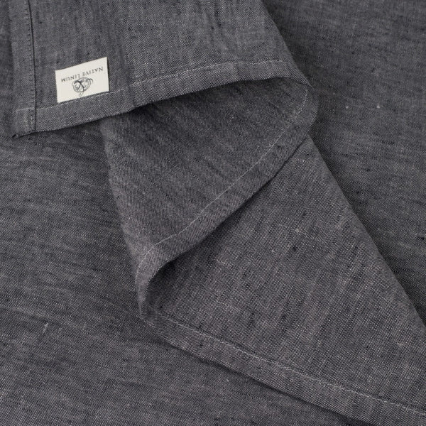 HomeRoots Light Linen Full Double Flat Sheet - Luxuriously Soft, Breathable Comfort for a Stylish Sleep Experience Onyx 520754