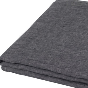 HomeRoots Light Linen Full Double Flat Sheet - Luxuriously Soft, Breathable Comfort for a Stylish Sleep Experience Onyx 520754