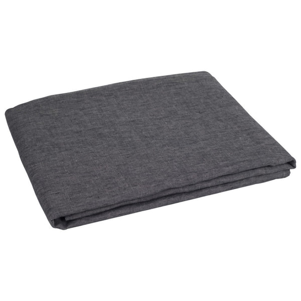 HomeRoots Light Linen King Flat Sheet - Premium Breathable Fabric for Ultimate Comfort and Everyday Luxury Onyx 520755