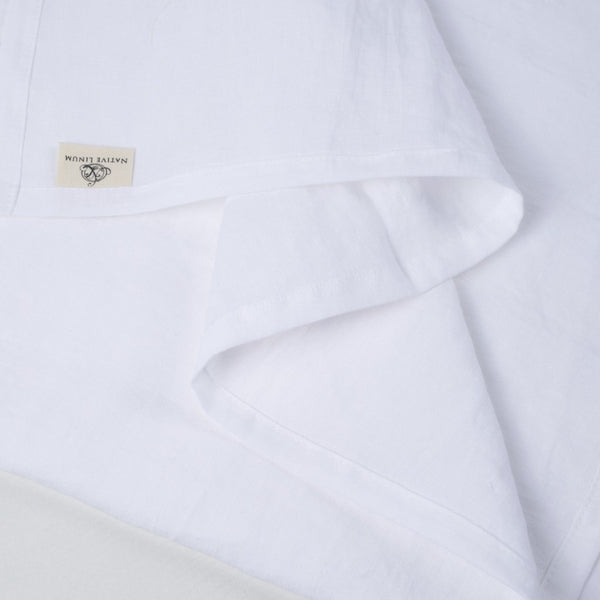 HomeRoots Light Linen Twin Flat Sheet - Luxuriously Soft, Breathable Comfort for a Relaxed, Stylish Bedroom White 520756