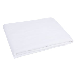 HomeRoots Light Linen Twin Flat Sheet - Luxuriously Soft, Breathable Comfort for a Relaxed, Stylish Bedroom White 520756