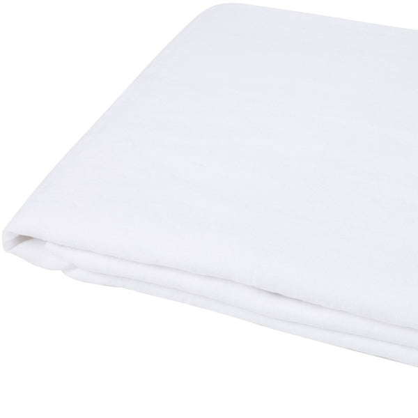 HomeRoots Light Linen Full Double Flat Sheet - Luxuriously Soft, Breathable Comfort for a Stylish Sleep Experience White 520757