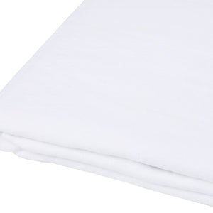 HomeRoots White Linen King Flat Sheet - Luxurious, Breathable Comfort for a Cool, Polished Sleep Experience 520758
