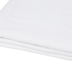 HomeRoots Light Linen Twin Flat Sheet - Luxuriously Soft, Breathable Comfort for a Relaxed, Stylish Bedroom Soft White 520759