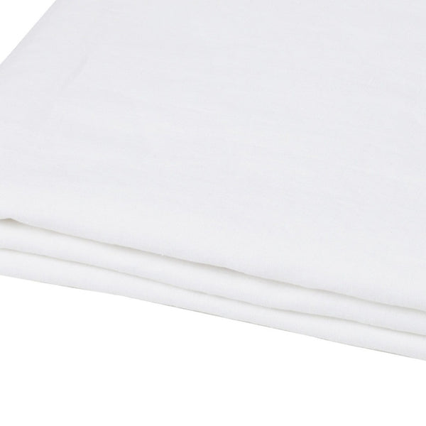 HomeRoots Light Linen Twin Flat Sheet - Luxuriously Soft, Breathable Comfort for a Relaxed, Stylish Bedroom Soft White 520759