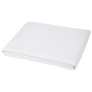 HomeRoots Light Linen Twin Flat Sheet - Luxuriously Soft, Breathable Comfort for a Relaxed, Stylish Bedroom Soft White 520759
