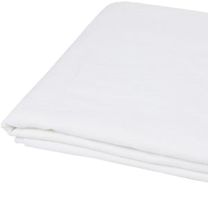 HomeRoots Light Linen Twin Flat Sheet - Luxuriously Soft, Breathable Comfort for a Relaxed, Stylish Bedroom Soft White 520759