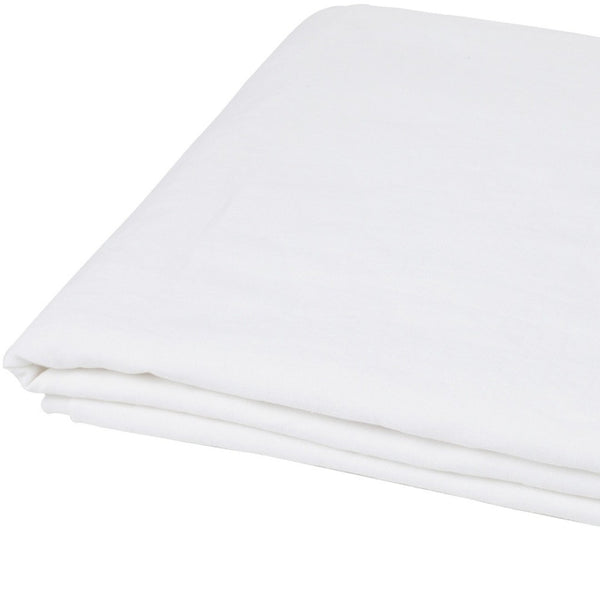 HomeRoots Light Linen Twin Flat Sheet - Luxuriously Soft, Breathable Comfort for a Relaxed, Stylish Bedroom Soft White 520759